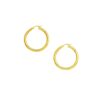 10k Yellow Gold Polished Hoop Earrings (3x30mm)