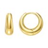 Tapered Huggie Hoop Earrings in 14K Yellow Gold