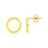 Open Circle Post Earrings in 14k Yellow Gold