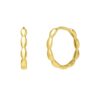Medium Rice Hoop Earrings in 14K Yellow Gold