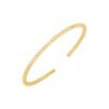 14k Yellow Gold High Polish Bead Cuff Bangle (3.00 mm)