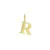 14K Yellow Gold Initial R Charm Pendant