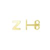 14K Yellow Gold Yours Truly Initial Z Stud Earrings