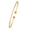 14K Yellow Gold Citrine Open Cuff Bangle (2.00 mm)