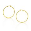 10k Yellow Gold Polished Hoop Earrings (3x25 mm)