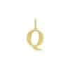 14K Yellow Gold Initial Q Charm Pendant