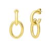 Interlocking Link Earrings in 14K Yellow Gold