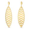14k Yellow Gold Drop Leaf Earrings