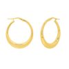 Oval Electroform Hoop Earrings in 14K Yellow Gold