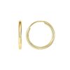 10k Yellow Gold Polished Endless Hoop Earrings (1.5x14mm)