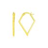 14K Yellow Gold Diamond Motif Hoop Earrings