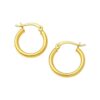 10k Yellow Gold Polished Hoop Earrings (2x15 mm)