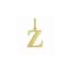 14K Yellow Gold Initial Z Charm Pendant