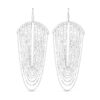 Sterling Silver Multi Strand Chain Drop Chandelier Earrings