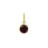 14K Yellow Gold Round Garnet Charm Pendant