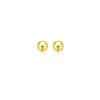 14k Yellow Gold Round Motif Stud Earrings (7mm)