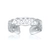 14k White Gold Toe Ring in a Celtic Knot Style