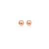 14k Rose Gold Classic Round Shape Stud Earrings (6mm)