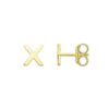 14K Yellow Gold Yours Truly Initial X Stud Earrings