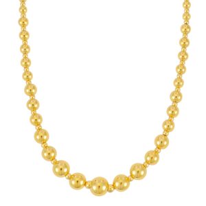 Graduated Bead Pallina Necklace in 14K Yellow Gold