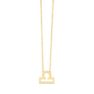 14K Yellow Gold Libra Necklace