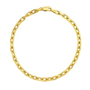 14k Yellow Gold French Cable Chain Bracelet  (2.50 mm)