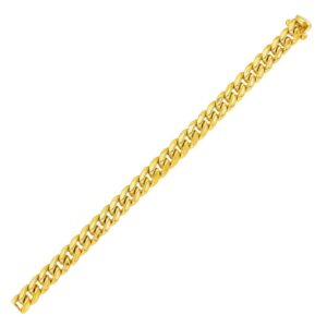 14k Yellow Gold Semi Solid Miami Cuban Bracelet (6.10 mm)