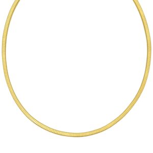 Gold Over Sterling Silver Cubogas Chain Necklace