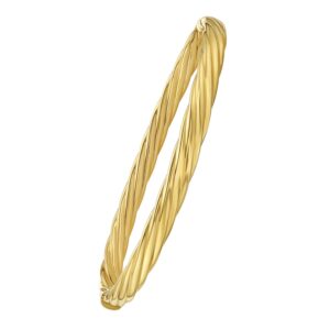 14k Yellow Gold Twist Bangle (5.30 mm)