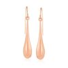 14k Rose Gold Long Polished Teardrop Dangling Earrings